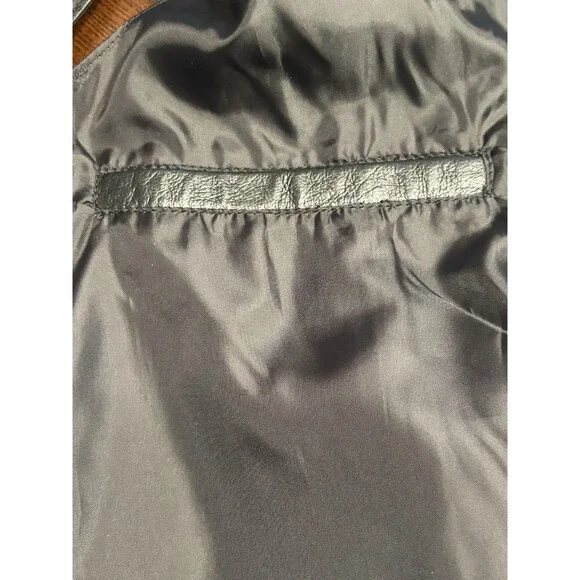 Michael Michelle Black leather Biker Vest With Eagle Embroidered Size M men - Picture 8 of 8